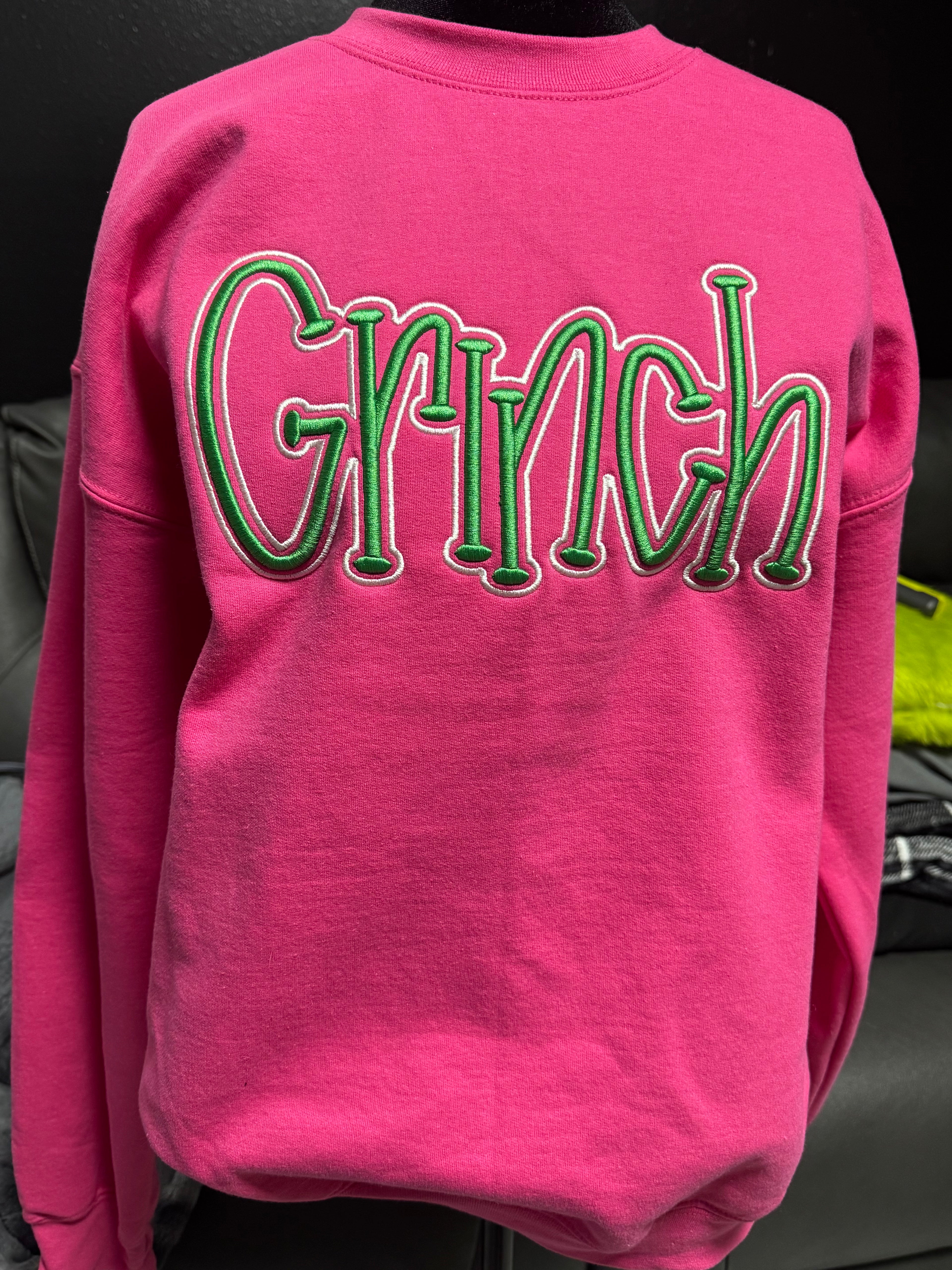 GRINCH EMBROIDERED SWEATSHIRT