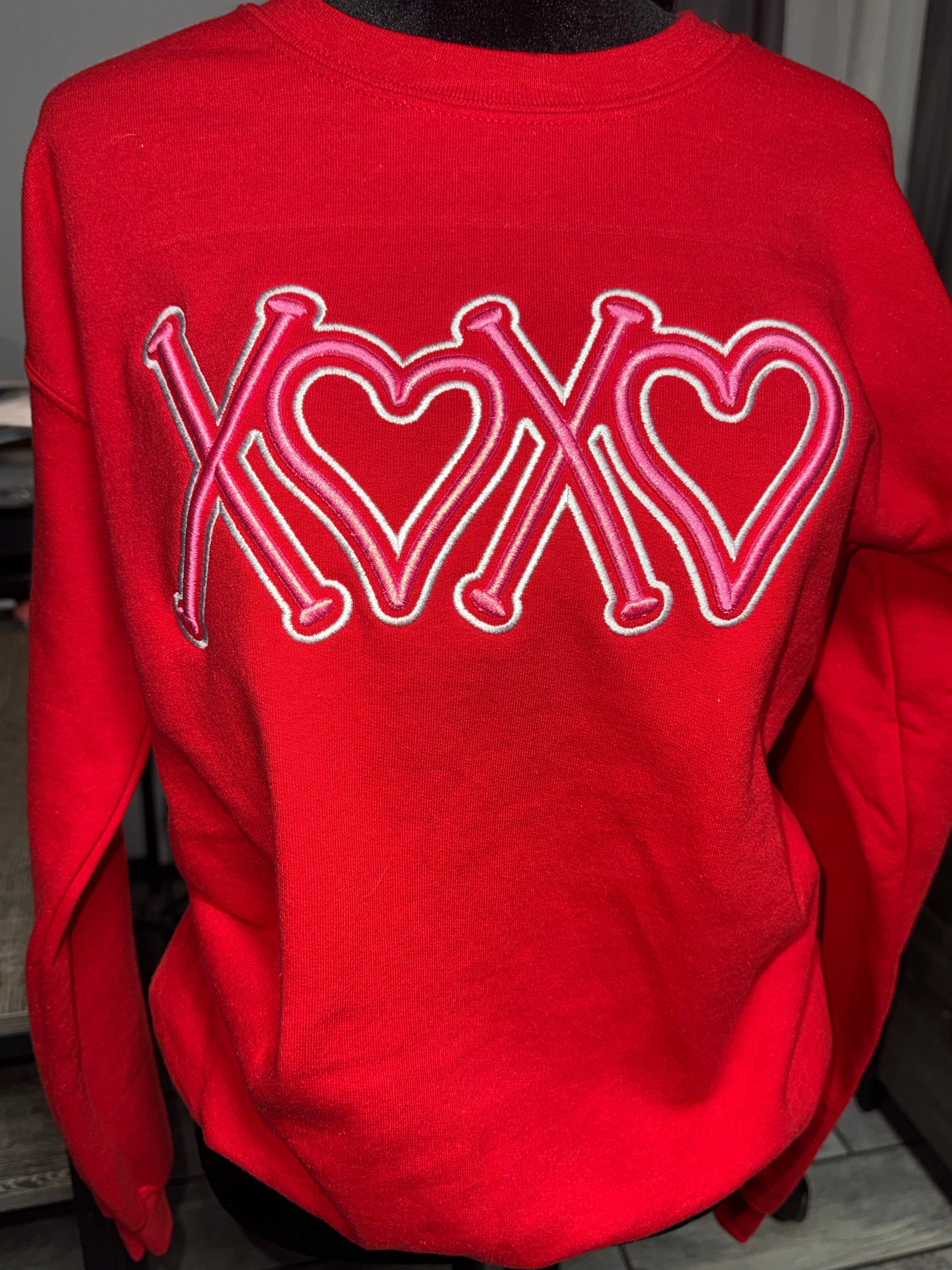 XOXO Puff Embroidered Sweatshirt