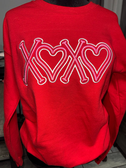 XOXO Puff Embroidered Sweatshirt