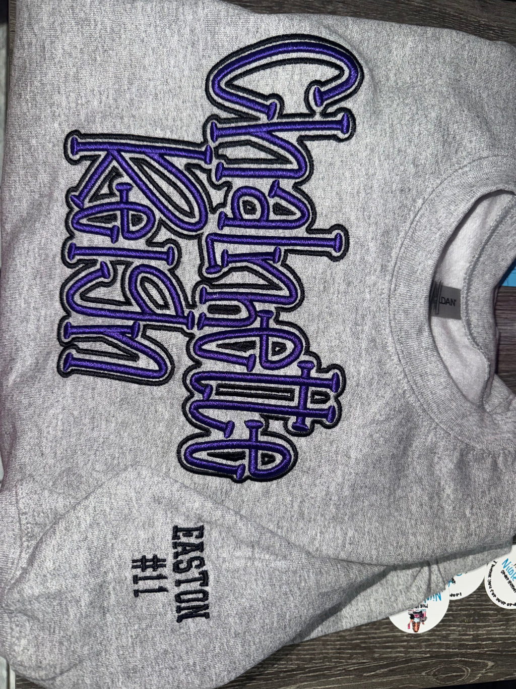 Chalmette Reign Puff Embroidered Crewneck