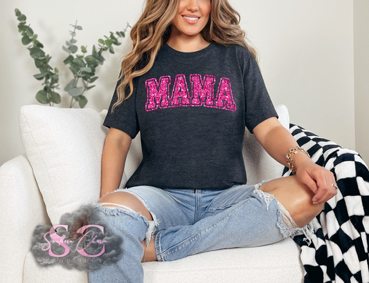 MAMA HOT PINK  (DARK HEATHER)