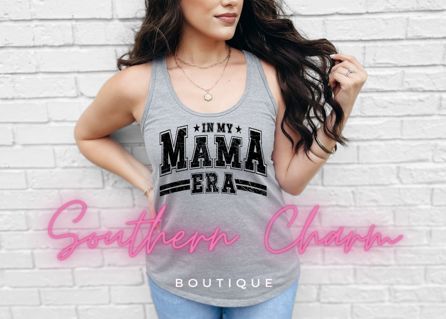 Distressed Mama Era (Grey Tank)