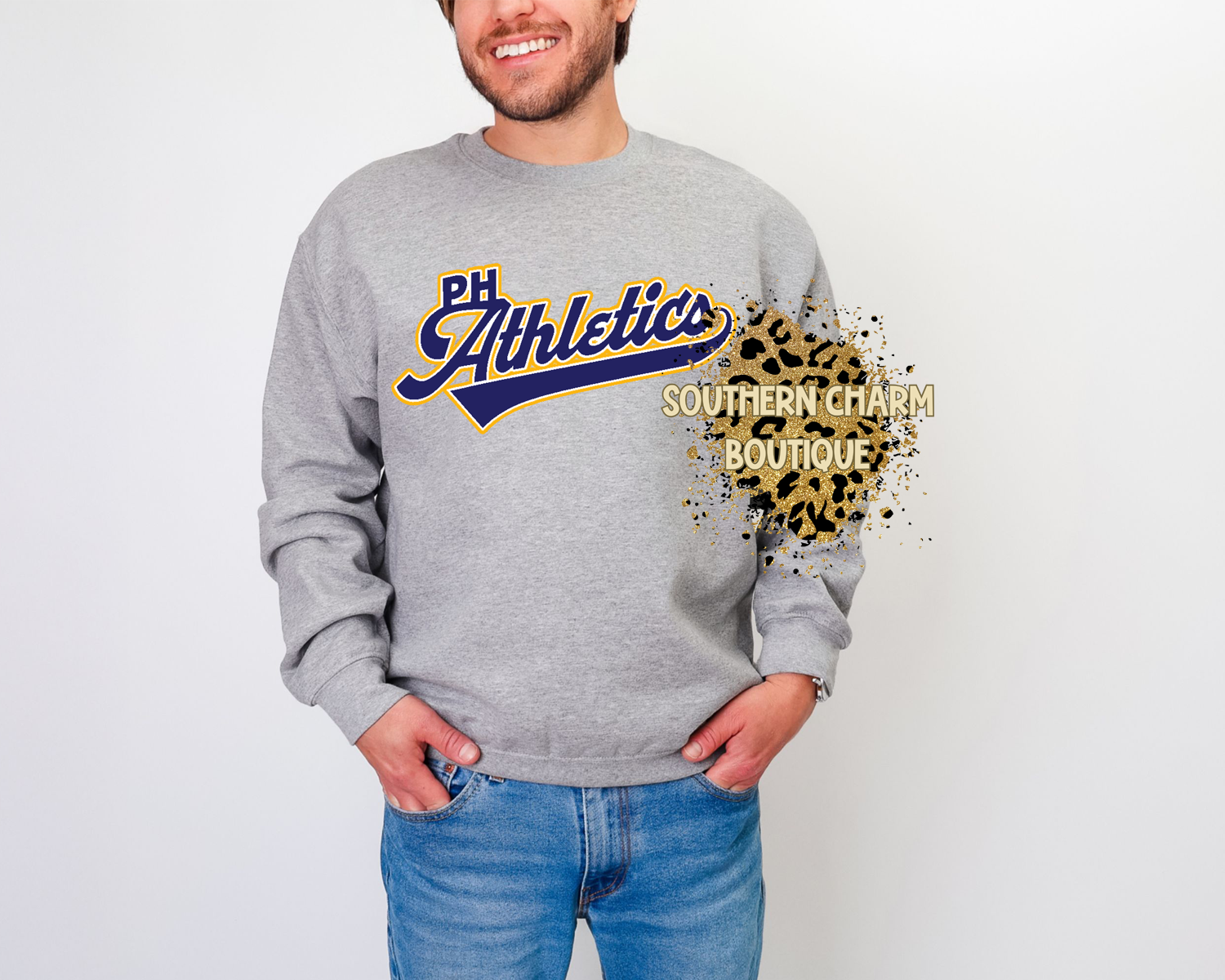 Youth Power House Athletics Logo Crewneck