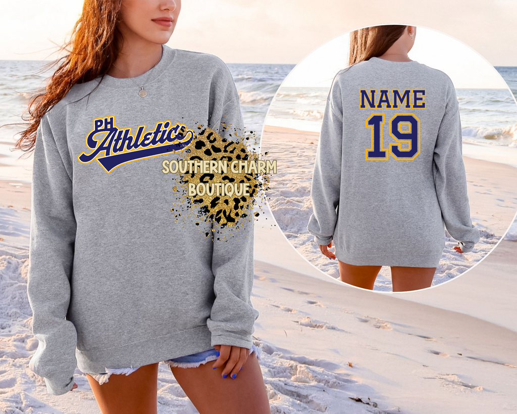Youth Power House Athletics Logo Crewneck W/Back