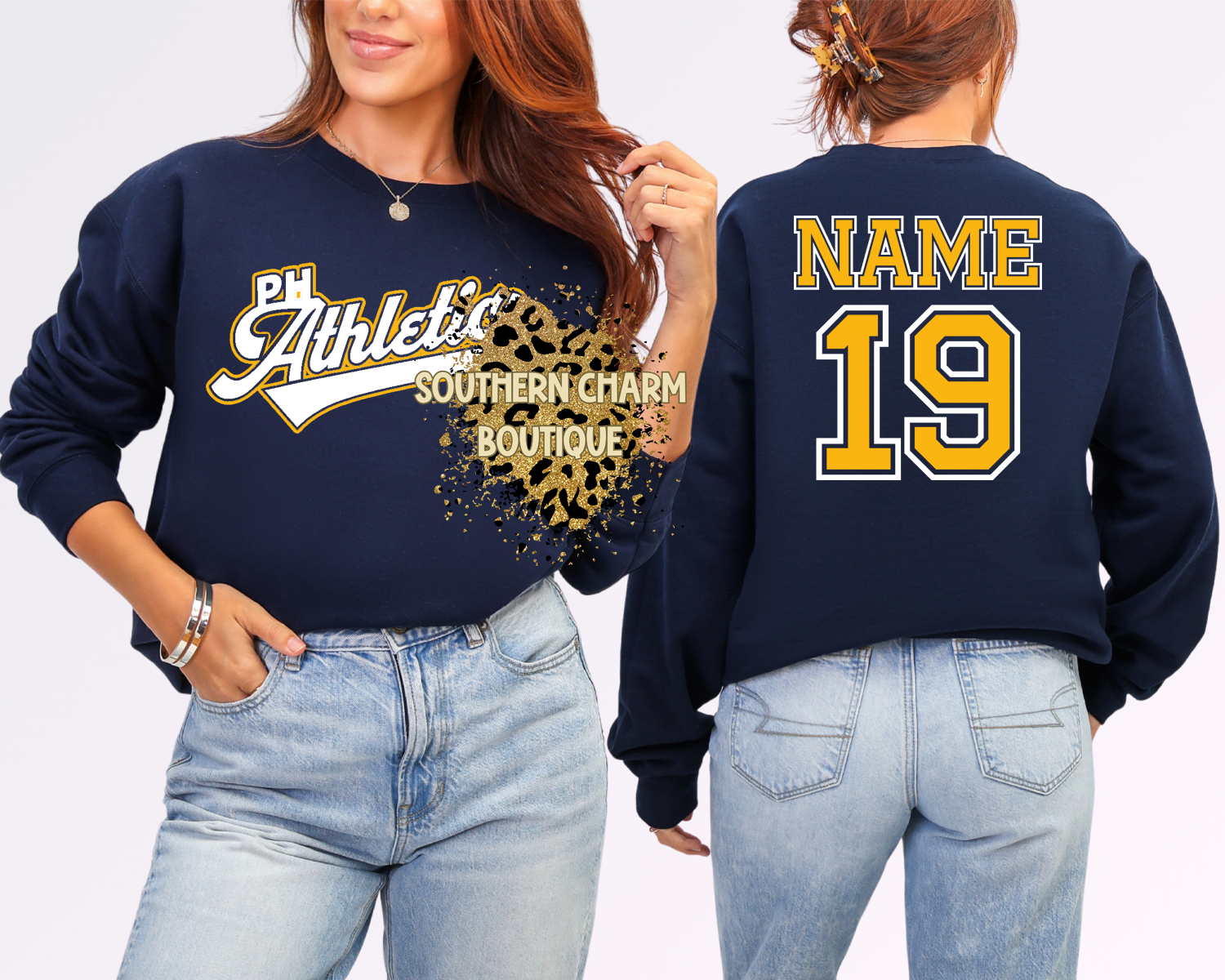 Youth Power House Athletics Logo Crewneck W/Back