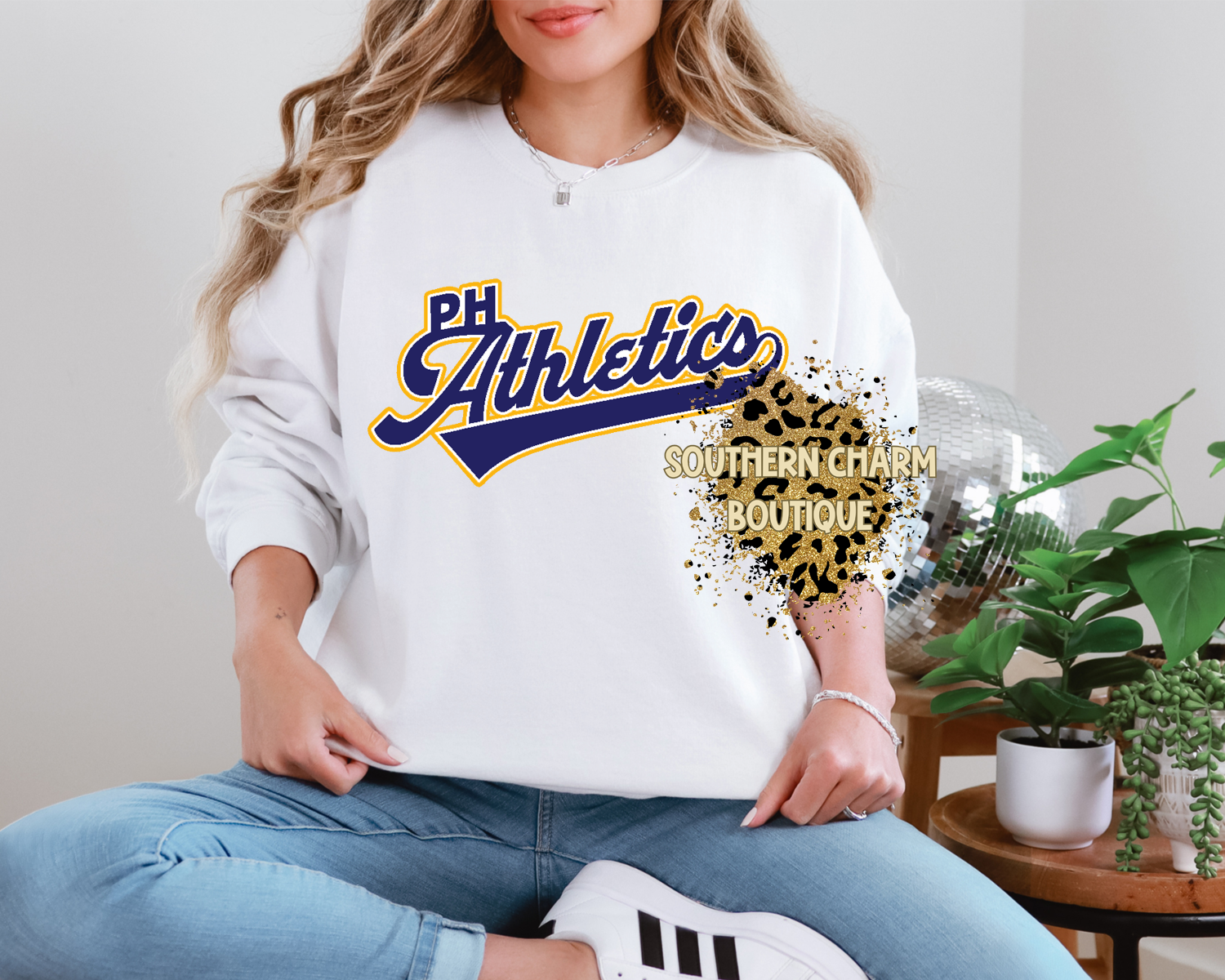 Youth Power House Athletics Logo Crewneck