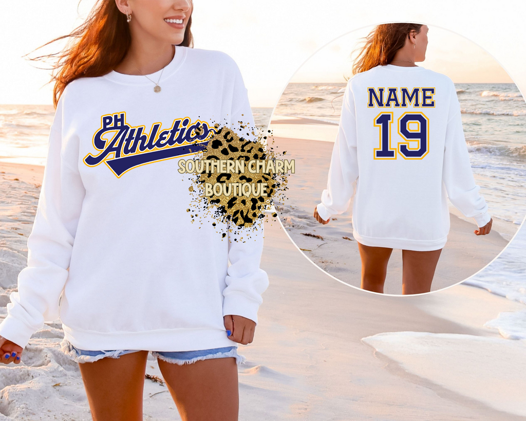 Youth Power House Athletics Logo Crewneck W/Back