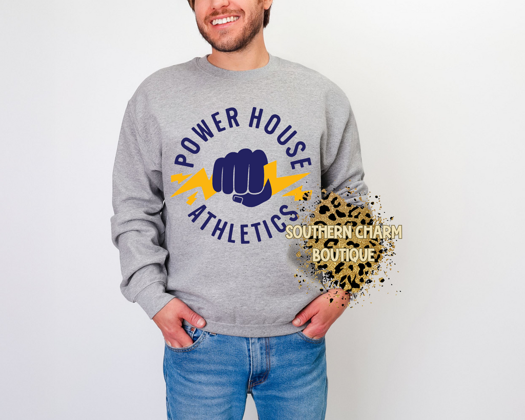 Youth Power House Fist Logo Crewneck