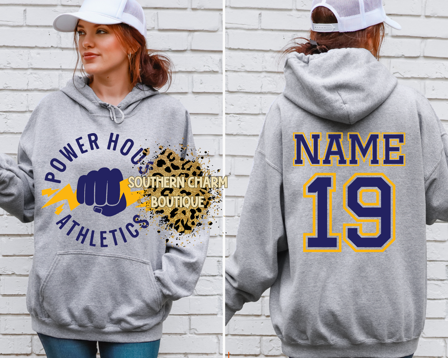 Power House Fist Logo Hoodie W/Back