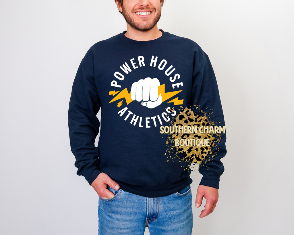 Youth Power House Fist Logo Crewneck