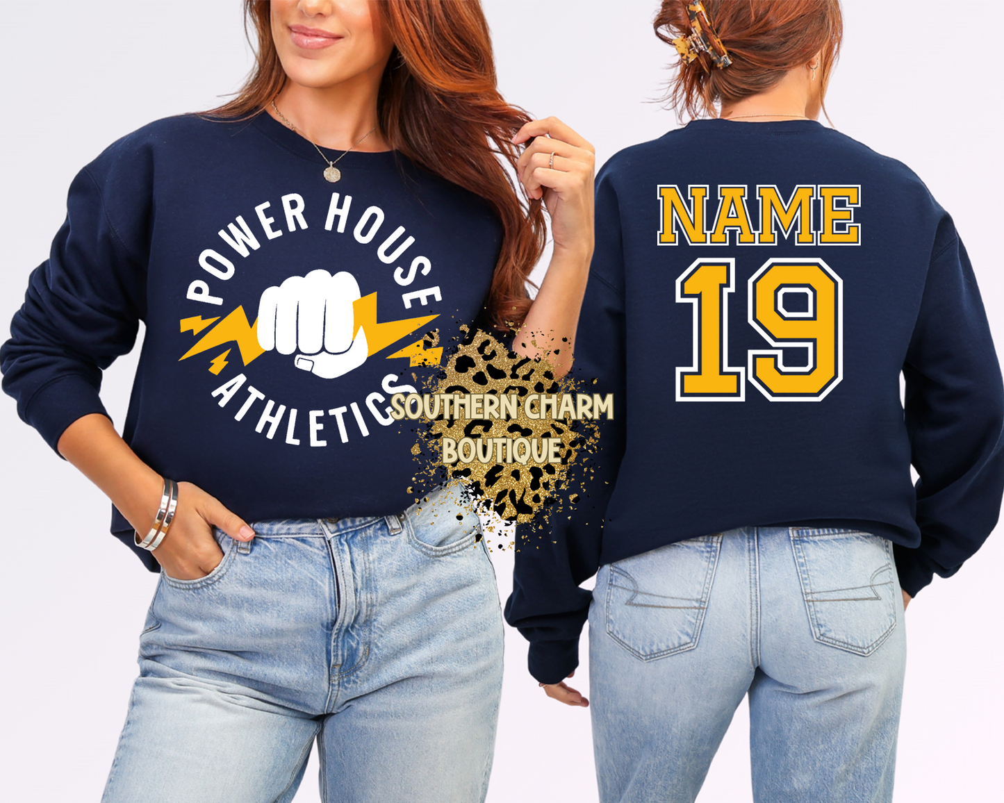 Power House Fist Logo Crewneck W/Back