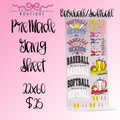 Pre-Made Baseball & Softball Gang Sheet