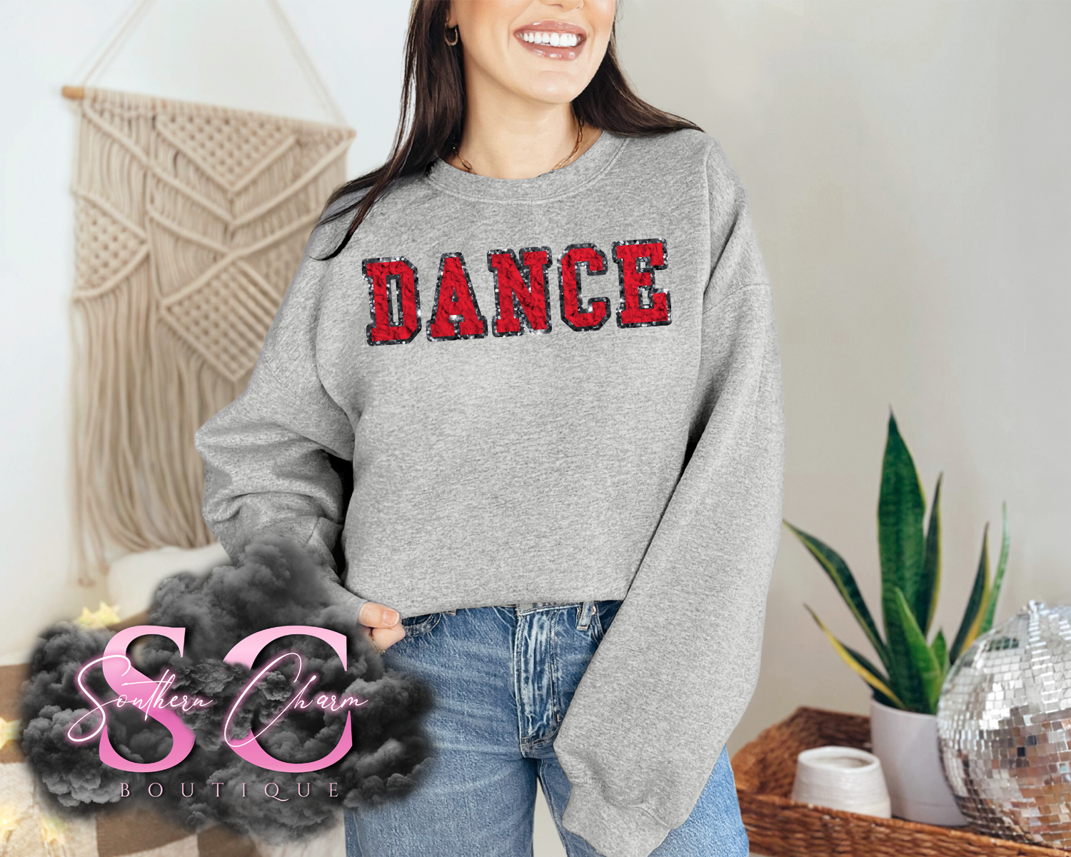 FAUX CHENILLE RED DANCE (SPORT GREY)