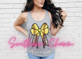 Softball Bow (Grey Tank)