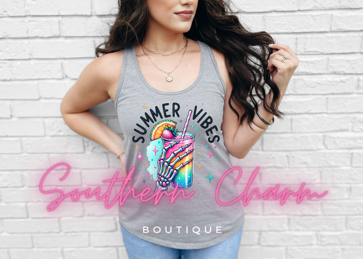 Summer Vibes (Grey Tank)