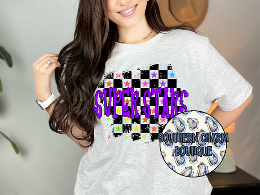 Retro Checkered Super Stars