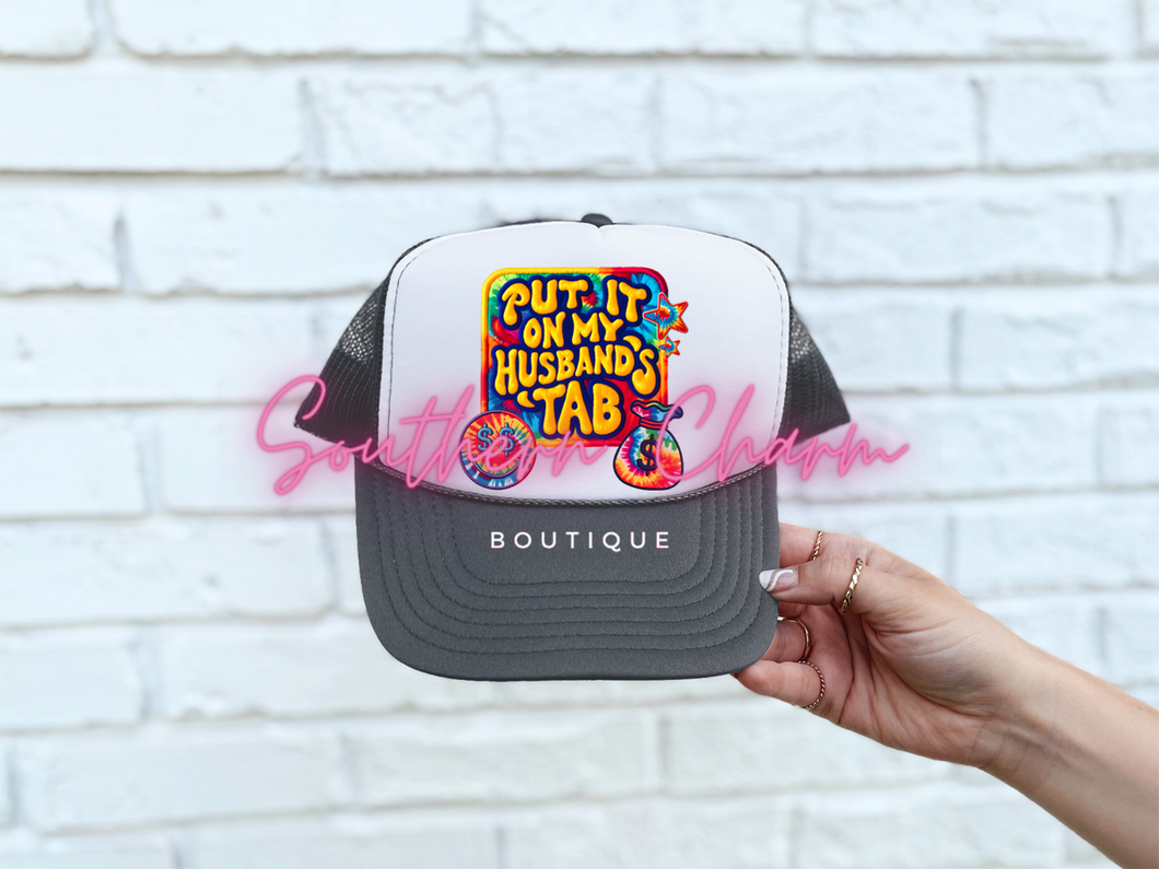 Put It On My Husbands Tab Faux Hat Patch