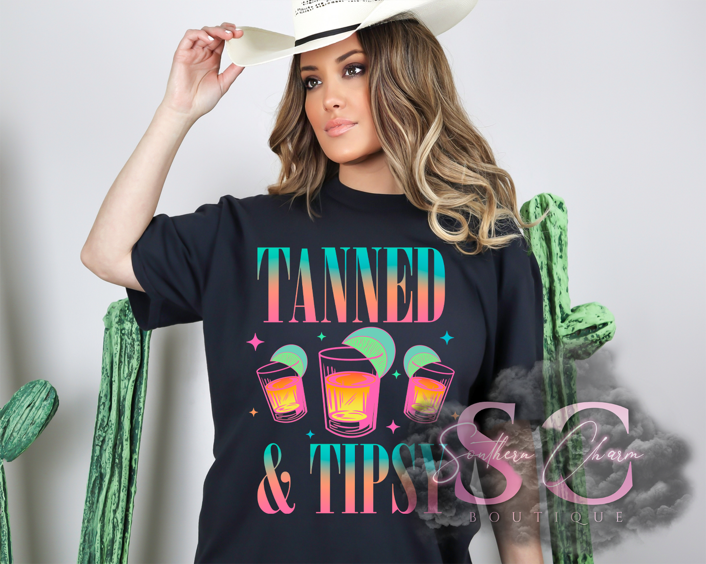 Tanned & Tipsy (Black)