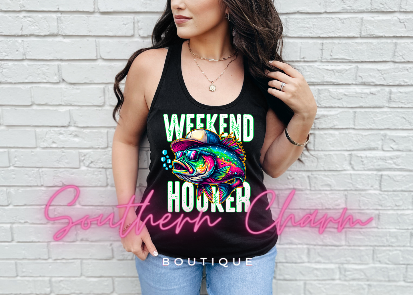 Weekend Hooker (Black Tank)