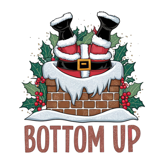 Bottoms Up Santa