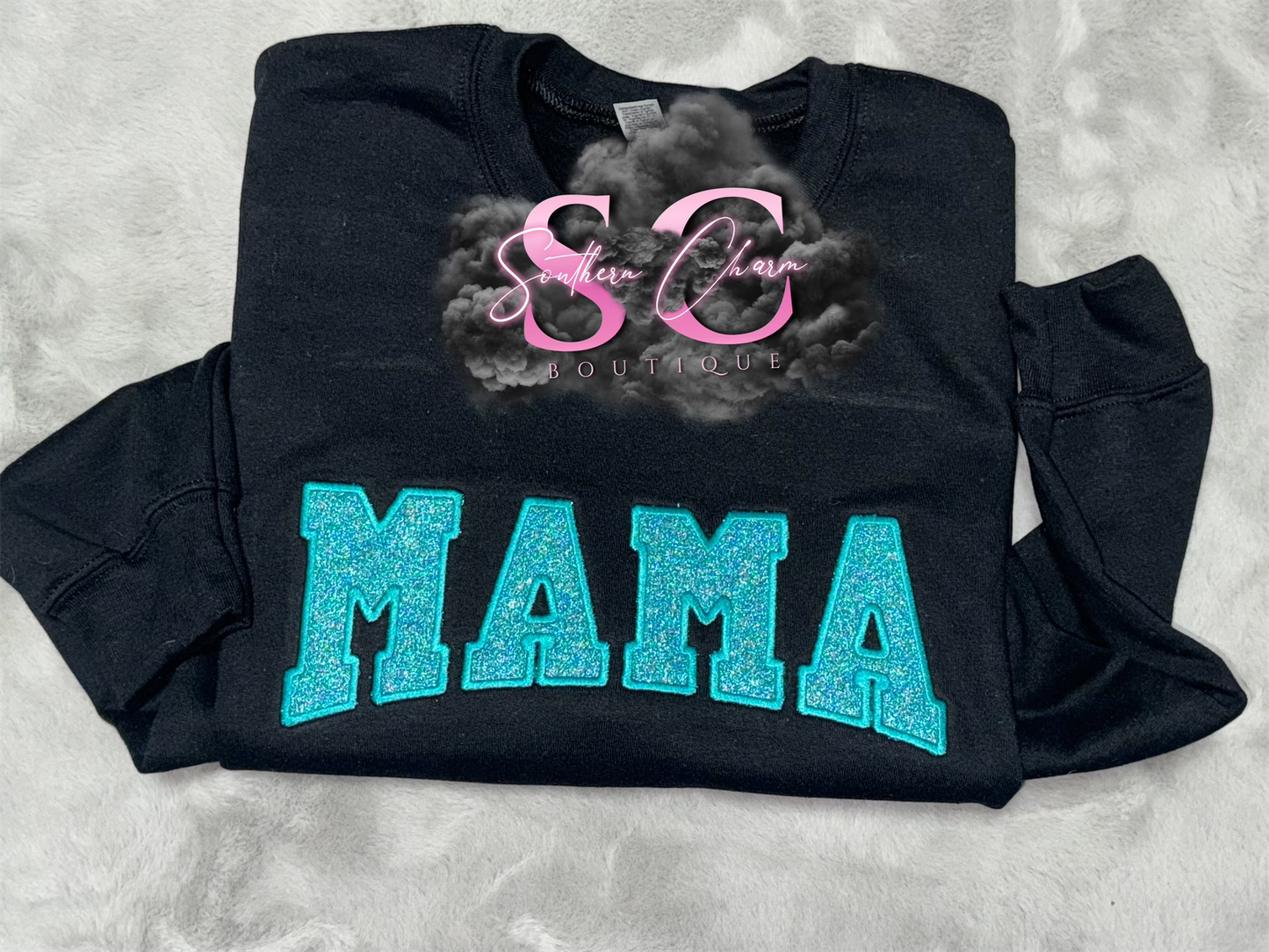 Embroidered Appliqué MAMA Crewneck (Adult Medium)