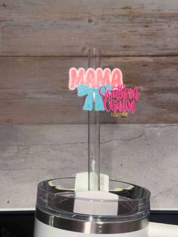 MAMA Bow Straw Topper