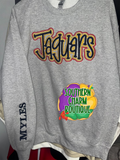 Jaguars Puff Embroidered Crewneck