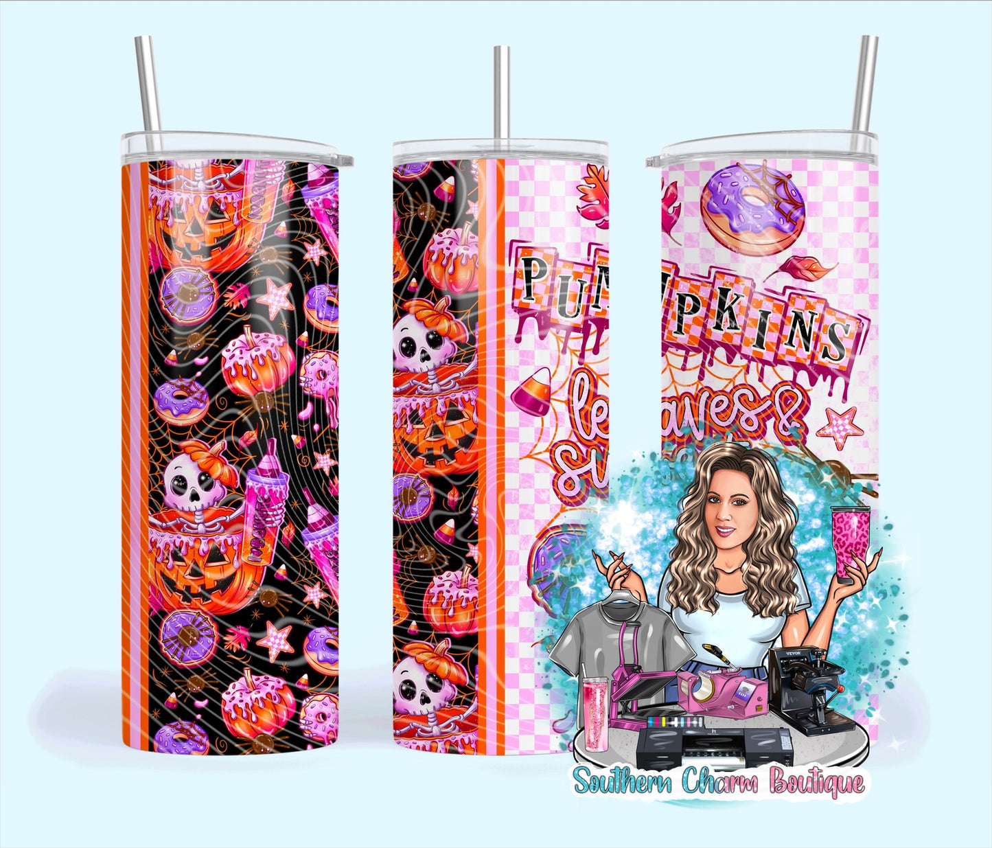 Pumpkins Leaves & Sweets Tumbler