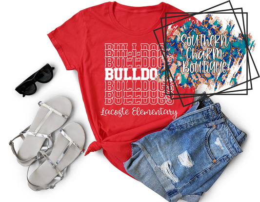 Bulldogs Stacked Adult Tee