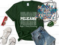 Pelicans Stacked Adult Tee