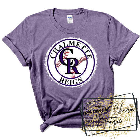 Chalmette Reign Baseball Bleached Tee