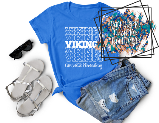 Vikings Stacked Adult Tee